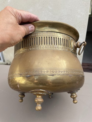 Ancien cache pot laiton - pot, en