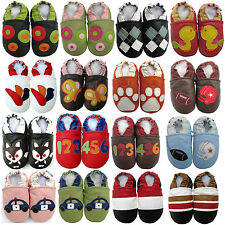 carozoo semelle souple pour bébés en cuir/pantoufles de chaussures enfant crèche