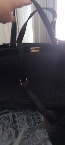 Sac main façon damier noir - damier,