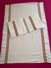 3 torchons coton  anciens