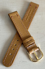 BRACELET de MONTRE CUIR ITALY WATCH STRAP Leather Uhrenarmband 14mm NOS Brun