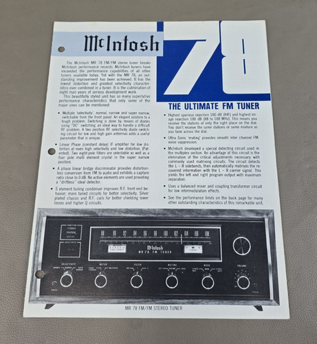 Mcintosh stereo tuner - mcintosh,