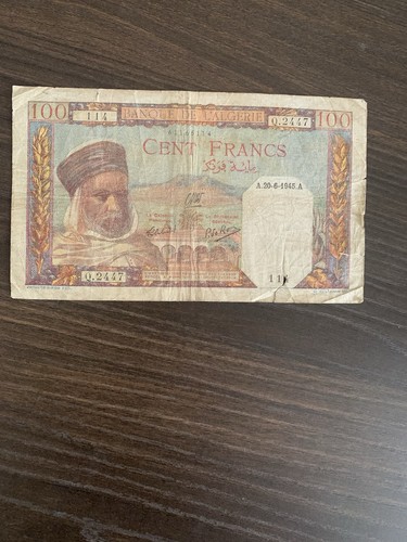 billet francs algerie