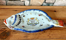 joli ancien vide poche / coupelle / mini plat faïence DESVRES décor ROUEN ??