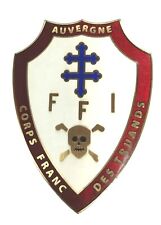 Insigne FFI de Corps francs des truands d'Auvergne WW2 RETIRAGE émaillé #2