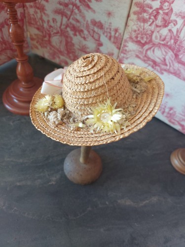Chapeau paille poupée - paille,