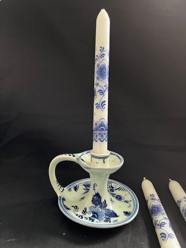 Porte bougie delft blue ancien - delft,