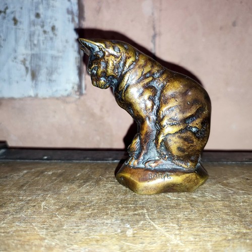 Chat assis bronze - en, d'aprés