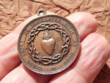 MEDAILLE  BRONZE SACRE COEUR DE JESUS PAPE PIE IX JUBILE UNIVERSEL 1875 PENIN