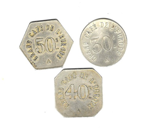 Lot jetons monnaie de 30 - de,