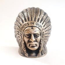 Fayral Pierre LE FAGUAYS (1892-1962) Sculpture Mascotte Tête D'Indien Bronze 