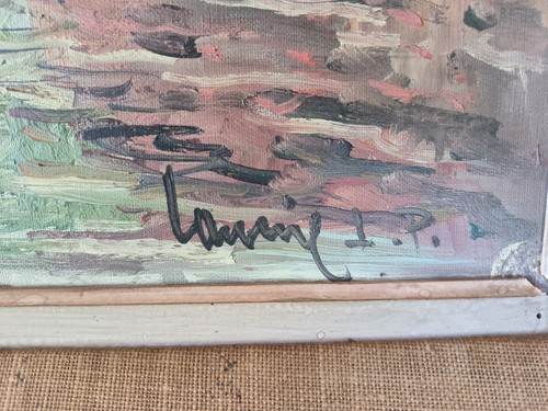 Peinture couteau signée - peinture,
