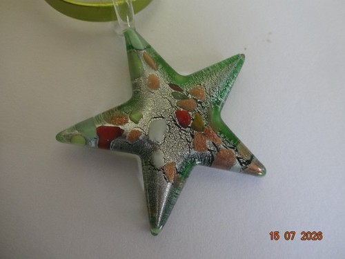 Pendentif verre etoile fond - pendentif,
