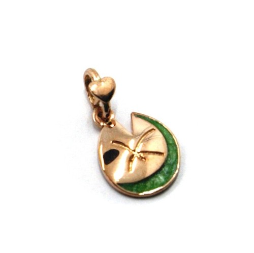 Pendentif rose petit - rose, 9k,