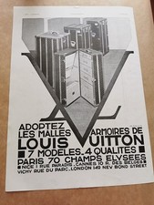 Publicité originale de 1931 Louis Vuitton bagagerie de luxe Paris - malles 3257