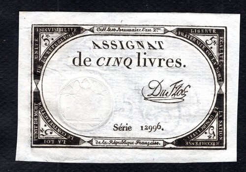 Assignat livres an - 5, 31