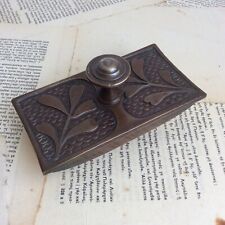 Tampon Buvard Ancien en Bronze Patine Médaille Art Déco 1930