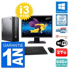 PC HP Z240 SFF Ecran 27" Intel