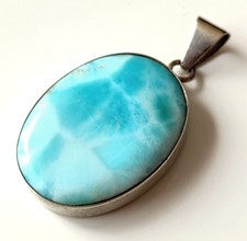 Pendentif en Larimar et Argent