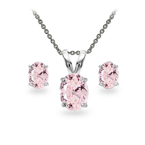 Coupe ovale simulé morganite - coupe,