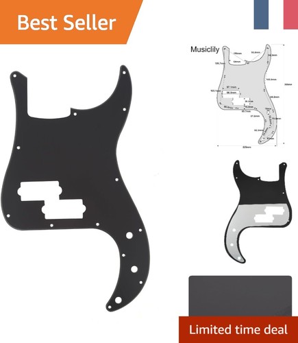 Pickguard bass noir mat - p,