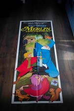 THE SWORD IN THE STONE ? Large French Door Vintage Movie Poster Original R1984