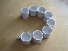 8 porte-bougies  vintage IKEA porcelaine émaillée, designer Ehlén Johansson