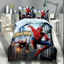 Housse De Couette Spiderman et iron man Avengers Plus 2 Taie D'oreillers