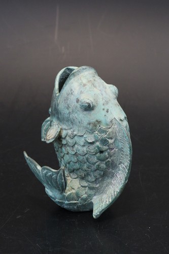Vase bronze carpe koï bouche - vase,