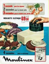 Publicité Advertising 320 1966  la moulinette éléctrique Moulinex