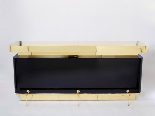 Grand bar laqué - noir, et