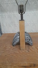 Very rare Mid Century Modern Rocket Lamp  Wood  and ceramic 