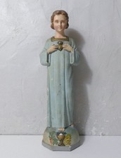 ancienne statue polychrome en
