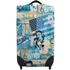 Housse De Valise Design Iconique Américaine Bleue *VALISE NON INCLUSE*