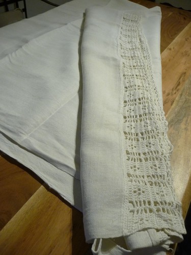 Linge ancien drap chanvre - en,