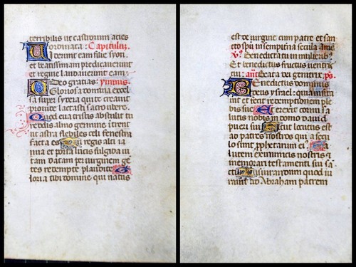 Feuille parchemin manuscrit - de,