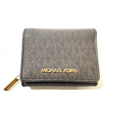 Portefeuille compact Michael Kors à trois motifs avec logo