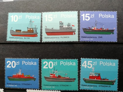 Timbres pologne bateaux - timbres,
