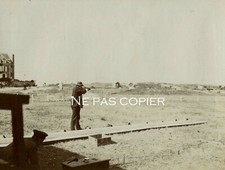 BALL-TRAP c.1910 TIR AUX PIGEONS 4 photos d'époque