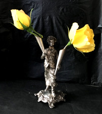 Pique fleurs métal argenté