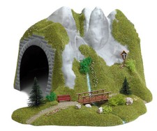 Busch 3016 - Tunnel avec riviere et ponton  - HO (1:87)