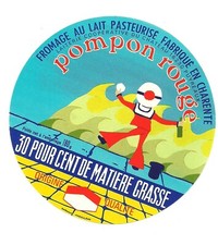 etiquette fromage camembert POMPON ROUGE