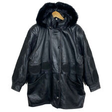 Veste Manteau En Cuir Broderies Vintage 80/90’s (Capuche Amovible)