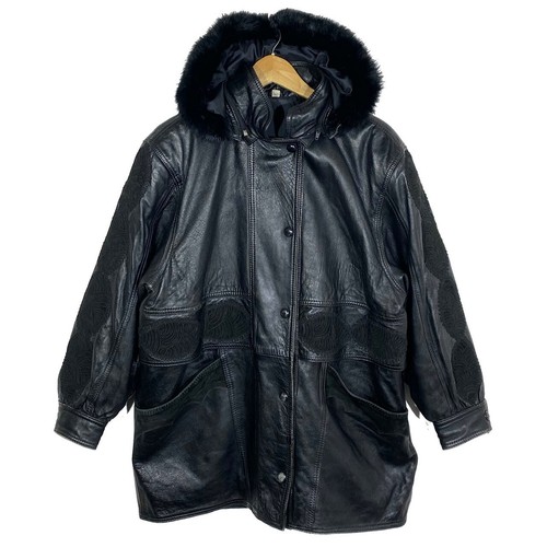 Veste manteau cuir - en,