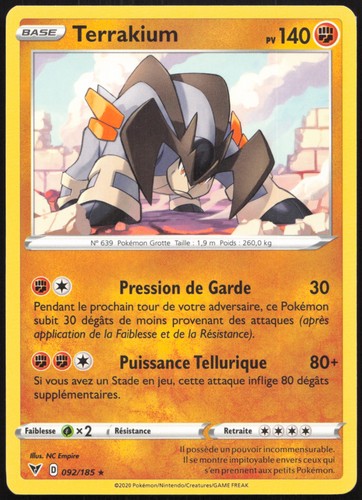 Carte pokémon terrakium - carte,