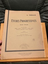 E. Thibaux Etudes progressives pour violon 1er cahier partition Chez l'auteur  