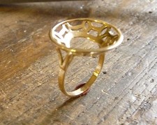 Monture bague pièce or 10