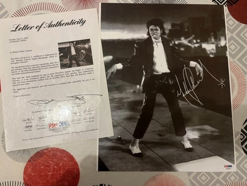 Michael jackson signed psa - jackson,