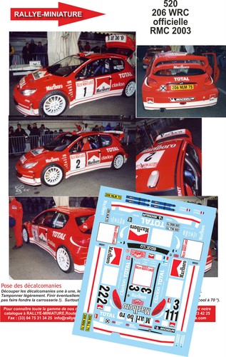 Decals ref 0520 peugeot - decals, 1/32