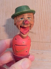 Ancien bouchon CHAMONIX bois sculpté articulé collection déco